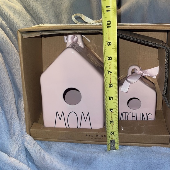 Rae Dunn Ceramic “Mom/Hatchling” Birdhouse Set - Picture 3 of 3